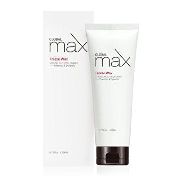 Elabore Global MAX Freeze Wax bottle front, strong hold for sculpted hairstyles