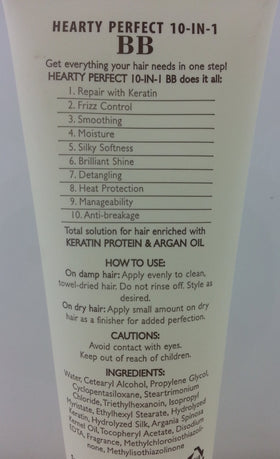 Elabore Hearty BB 10-in-1 application demonstrates smoothing and conditioning benefits.
