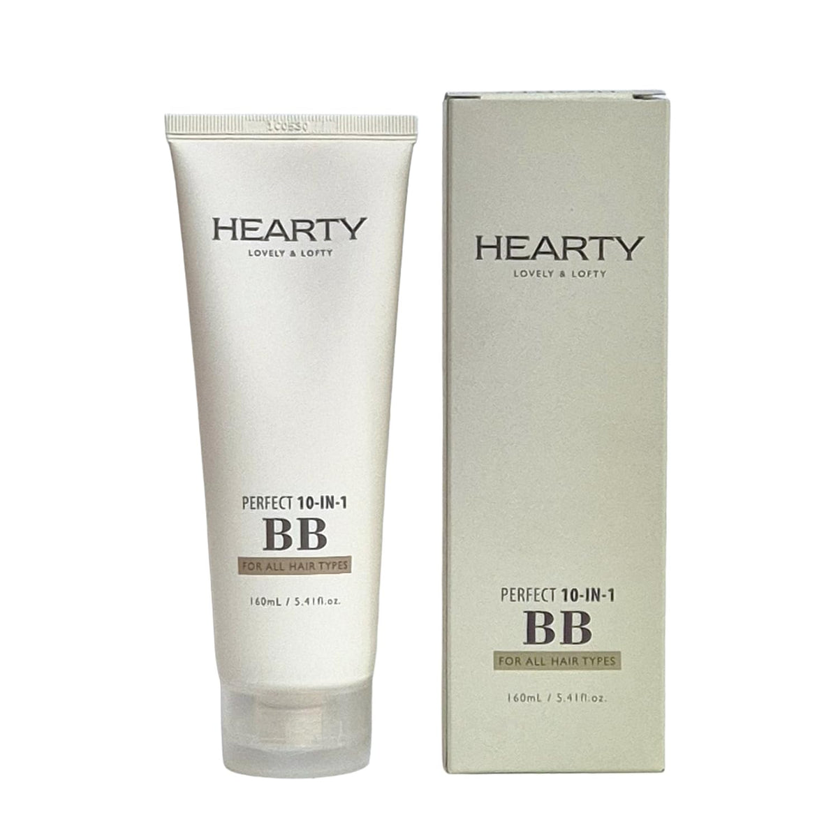 Elabore Hearty BB 10-in-1 bottle closeup for frizz control and shine.