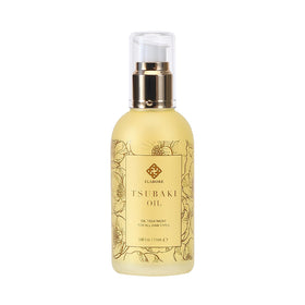 Elabore Tsubaki Oil bottle with citrus scent for refreshed routine.