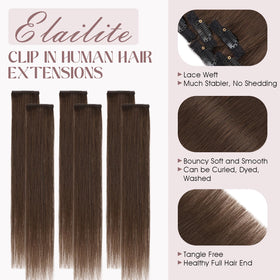 Elailite hair extensions with stainless steel clips stay secure all day