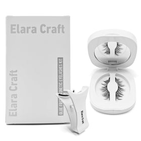 Elara Craft magnetic eyelashes with applicator for easy, glue-free application.
