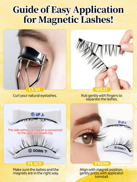 Elara Craft magnetic lashes cleaning close-up demonstrates easy maintenance.