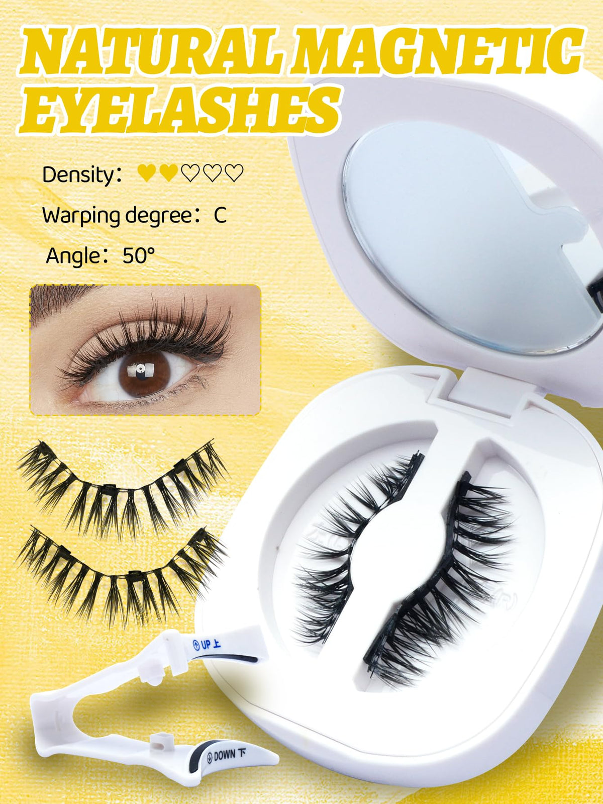 Elara Craft magnetic lashes close-up highlighting soft, natural fibers.
