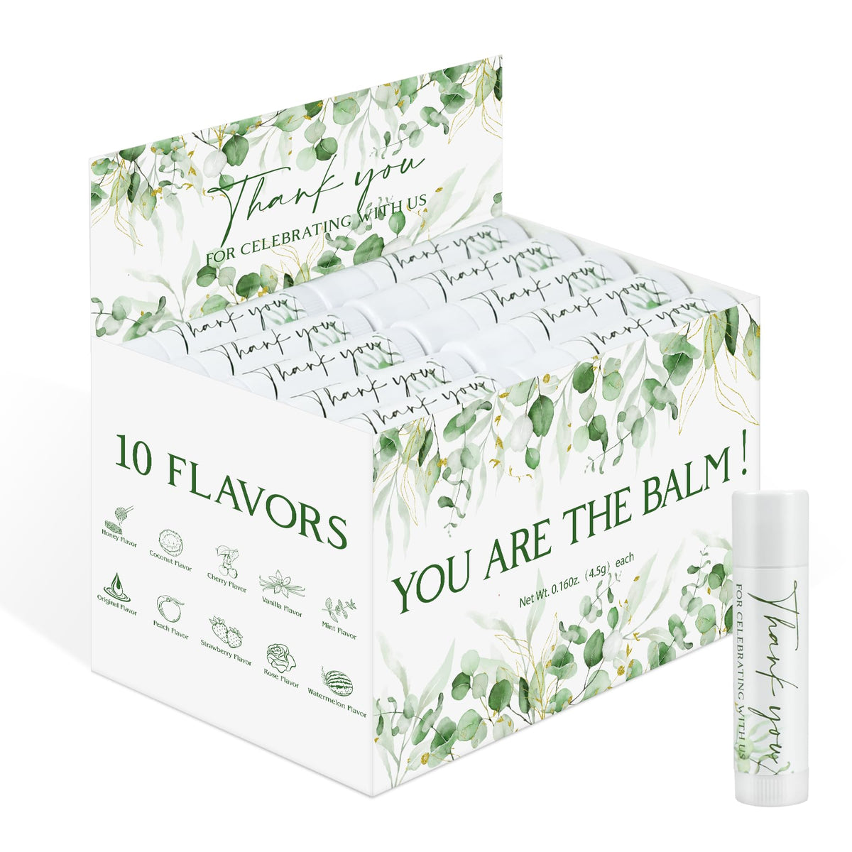 ElasignShopo lip balms assortment display for bulk gifting at events.