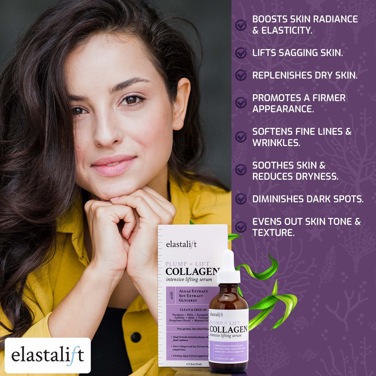Texture swirl demonstrates non-greasy finish on skin.