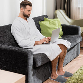 Elcoho hotel guest use scenario featuring these slippers in hospitality settings.