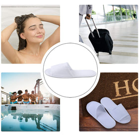 Elcoho disposable spa slippers pack includes twelve pairs for events.