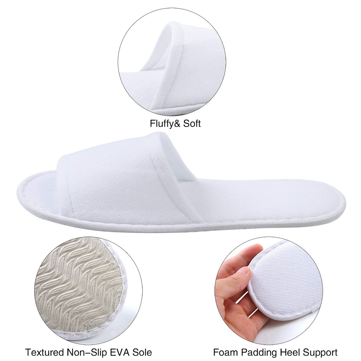Elcoho hotel and spa guest slippers ideal for travel and in-room use.