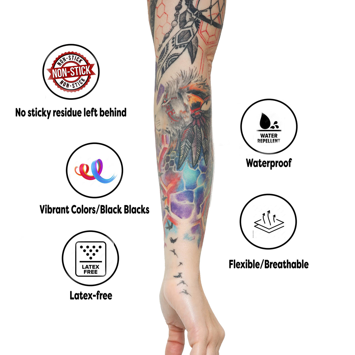 Electrum Dermor easy-cut-to-fit bandage for precise coverage of any tattoo.