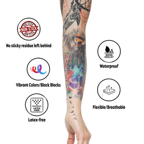 Electrum Dermor easy-cut-to-fit bandage for precise coverage of any tattoo.