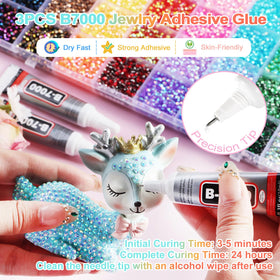 ELEEGEM B7000 glue with cap and needle for strong, clear holds