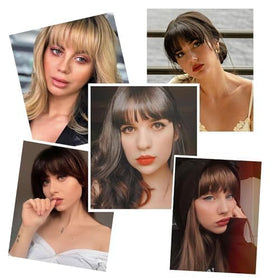 ELEFOCUS clip-on bangs for daily wear with breathable inner mesh.