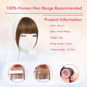 ELEFOCUS bangs with invisible clips offer secure, discreet attachment.