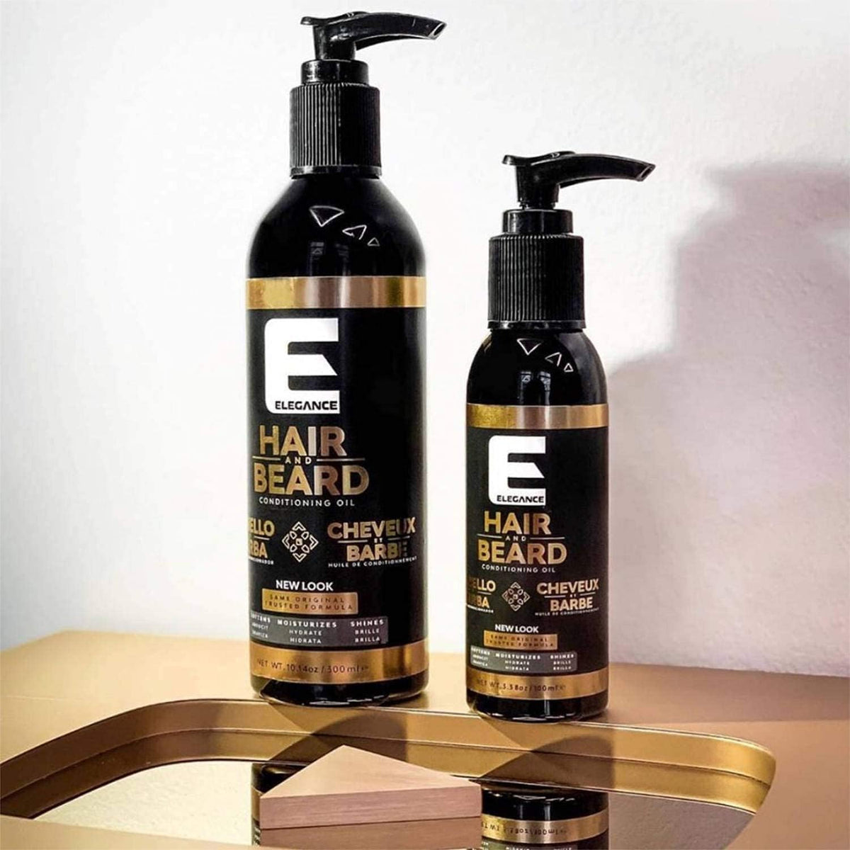 Elegance Beard Oil close-up shows silky-smooth texture and natural shine.