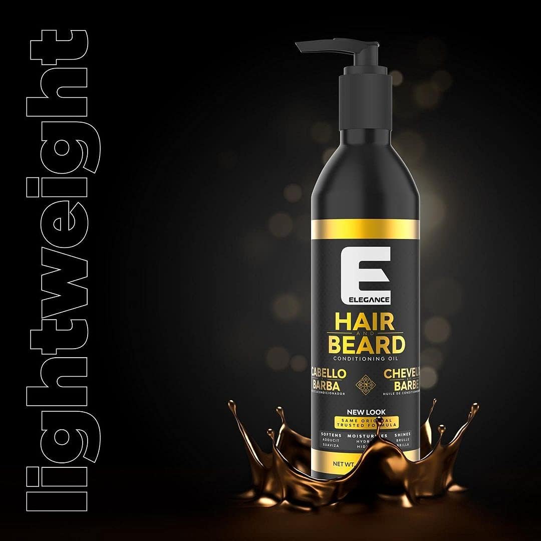 Elegance Hair-Beard Oil texture close-up highlights hydrated, manageable facial hair.