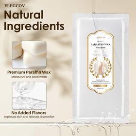 ELEGCOV unscented paraffin wax blocks for fragrance-free soothing heat