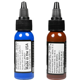 One-ounce bottle label detailing color name and batch