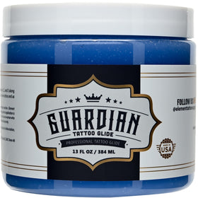 Element Tattoo Supply Guardian Tattoo Glide Gel jar close-up for precise application.