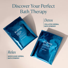 Elemis Cellutox bath sachet with sea buckthorn berries in a herb blend.