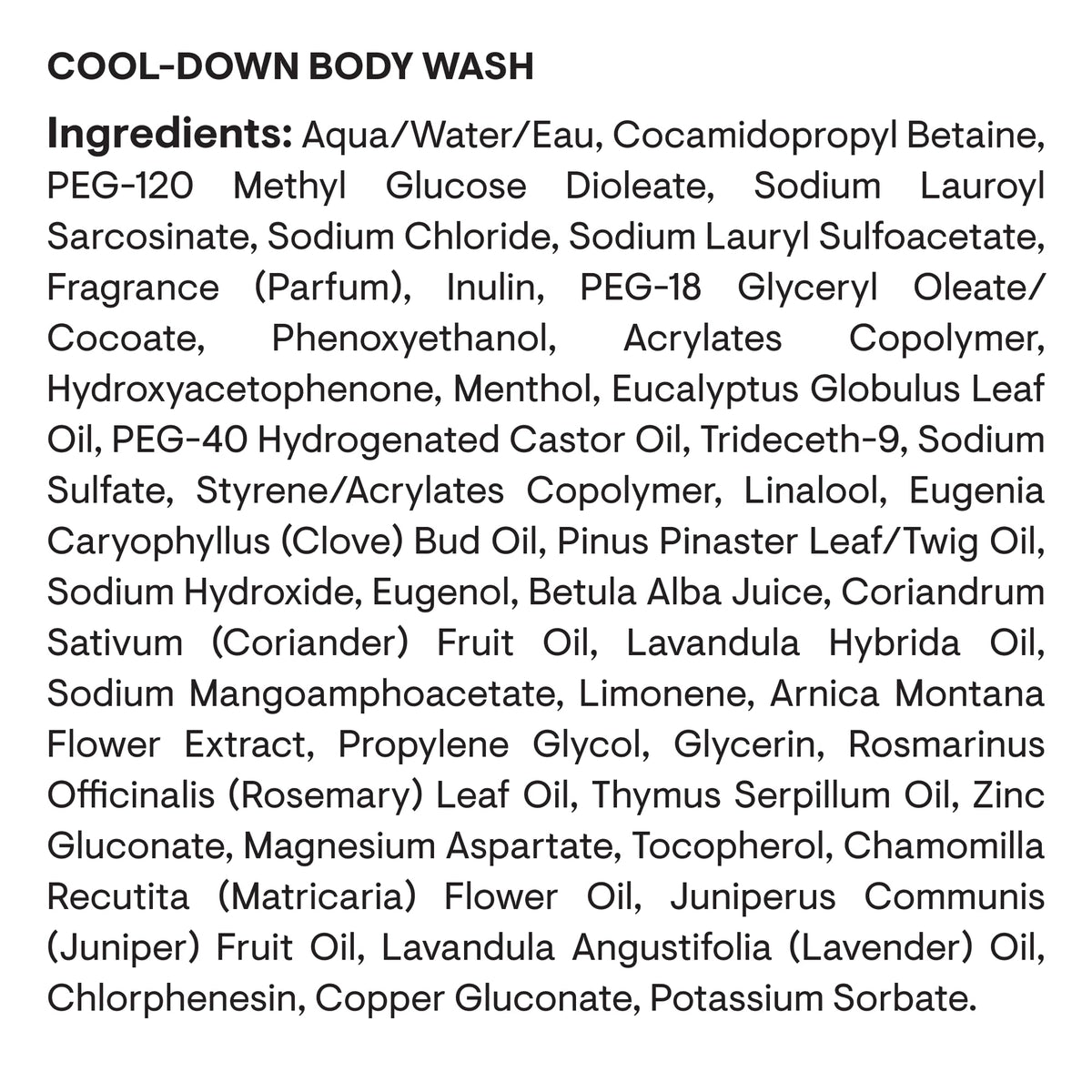 Close-up of ELEMIS Cool-Down Body Wash packaging for daily self-care