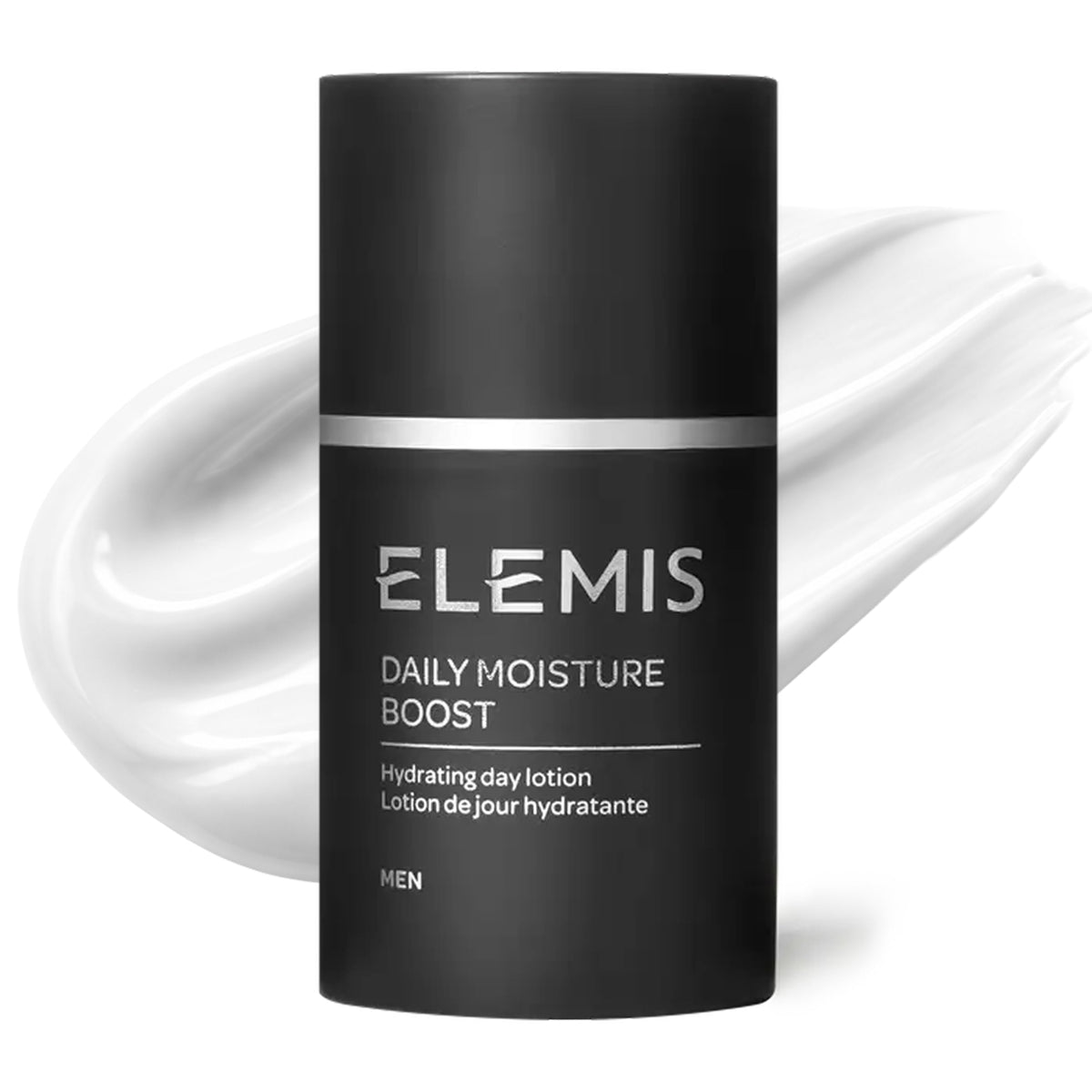ELEMIS Daily Moisture Boost for Men bottle highlights post-shave hydration.