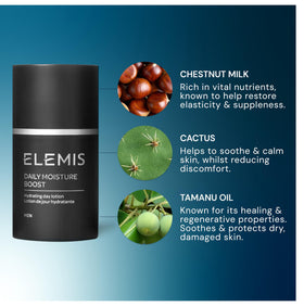 ELEMIS tamanu and cactus extracts contribute to soothing, comfortable skin.