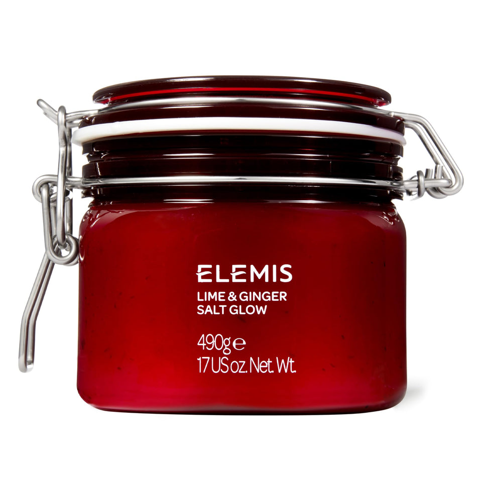 ELEMIS Exotic Lime Ginger Salt Glow bottle ready for exfoliation and smoother skin.