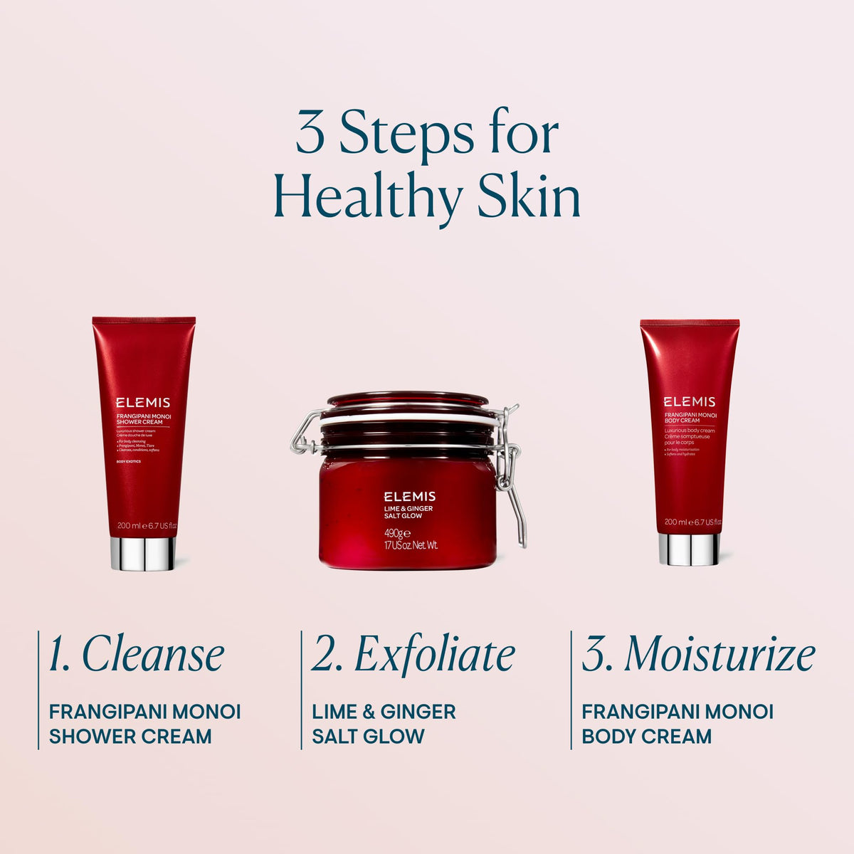 ELEMIS Exotic Lime Ginger Salt Glow aromatics evoke a spa moment.
