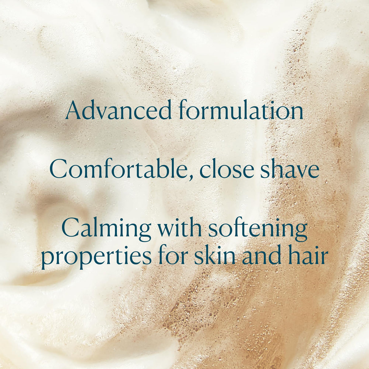 Creamy foam from ELEMIS shaving gel ready to apply for a smooth razor glide.
