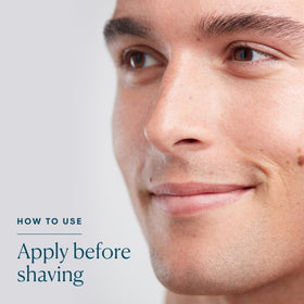 Applying ELEMIS gel on skin highlights a cooling sensation during the shave.