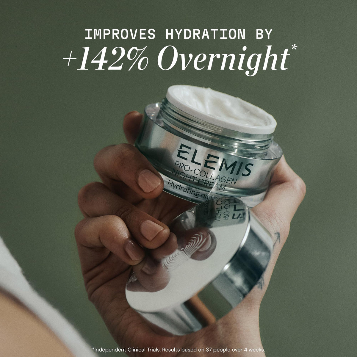 ELEMIS Pro-Collagen Night Cream Laminaria digitata and red algae visual.