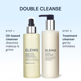 Elemis Nourishing Omega-Rich Cleansing Oil massage motions enhance cleansing ritual