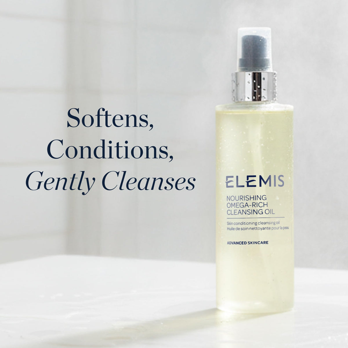 Elemis Nourishing Omega-Rich Cleansing Oil pump for easy, mess-free dispensing