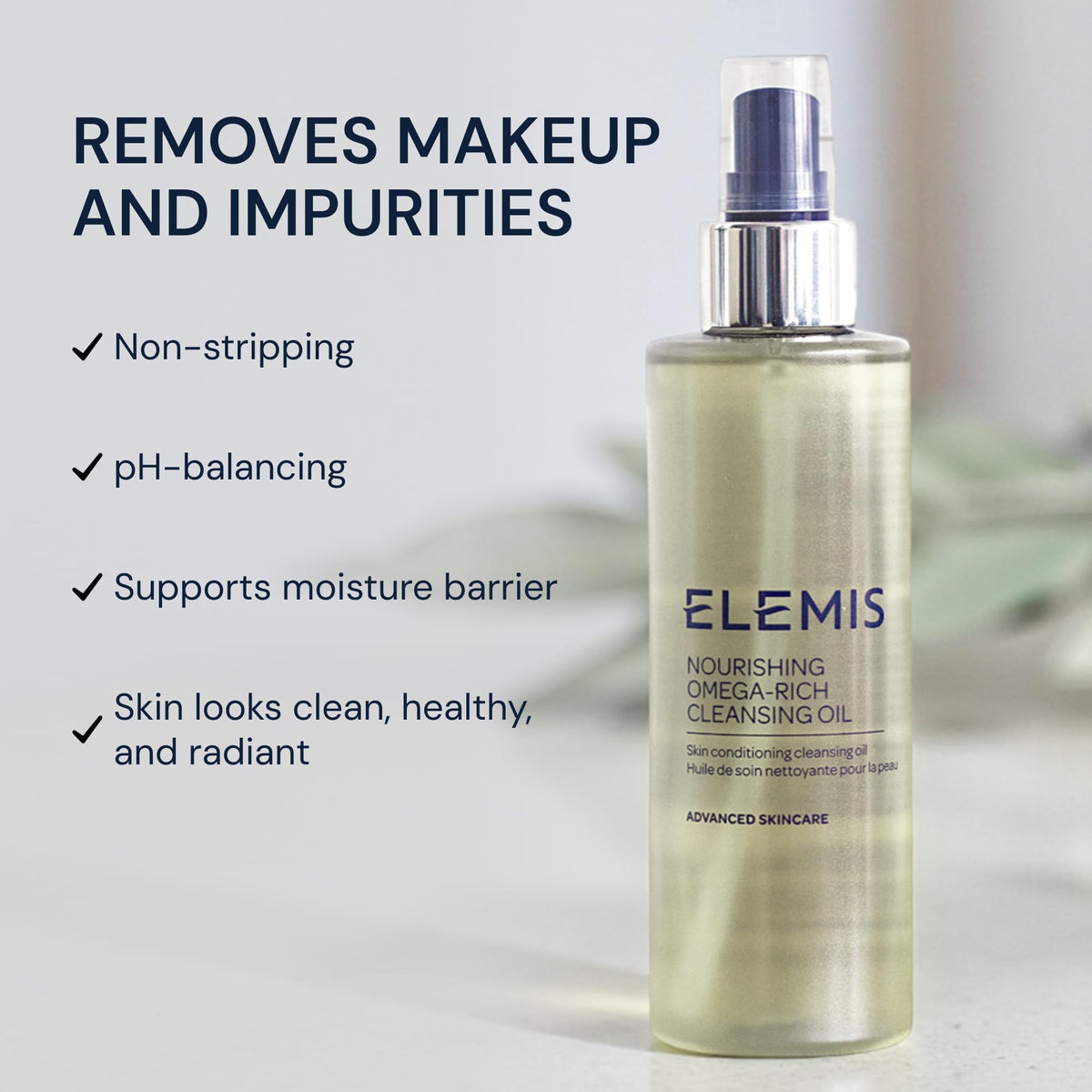 Elemis Nourishing Omega-Rich Cleansing Oil softening action leaves skin smooth