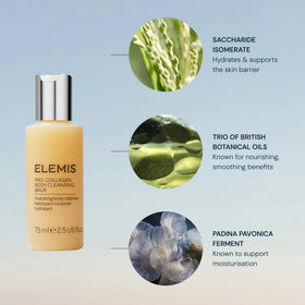ELEMIS balm transforms to milky foam for gentle skin cleansing.