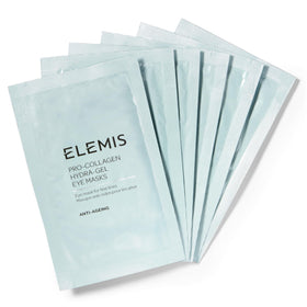 Elemis Pro Collagen Eye Masks packaging, luxurious skincare for hydration and tightening.