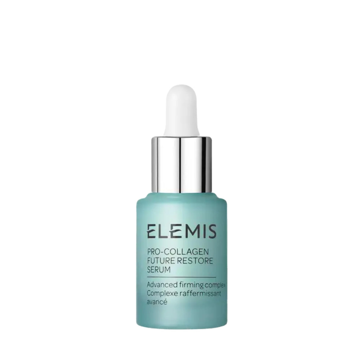 ELEMIS Pro-Collagen Future Restore Serum bottle with pour for immediate firming feel