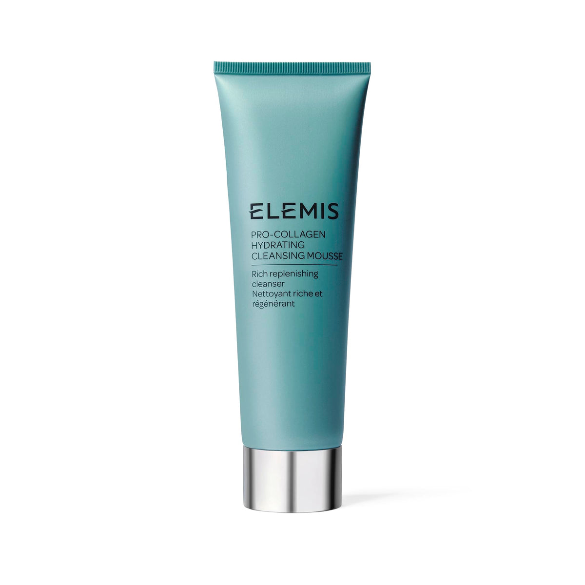 ELEMIS Pro-Collagen Hydrating Cleansing Mousse packaging shown for premium daily use.
