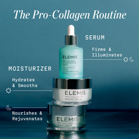 ELEMIS Pro-Collagen Marine Cream 30ml antiwrinkle preview on skin, volumizing impression.