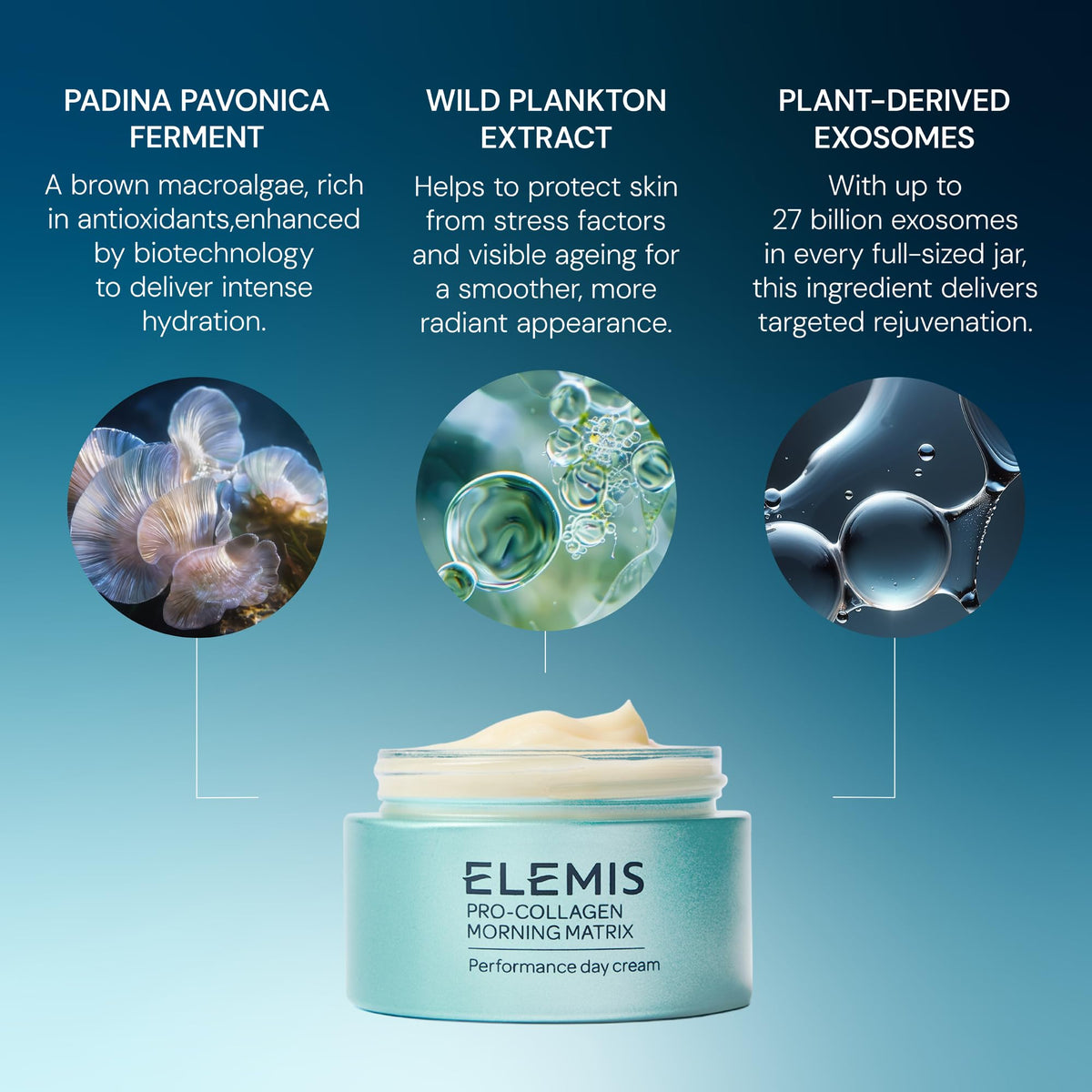 Elemis Pro-Collagen Morning Matrix cream being massaged into clean skin
