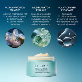 Elemis Pro-Collagen Morning Matrix cream being massaged into clean skin