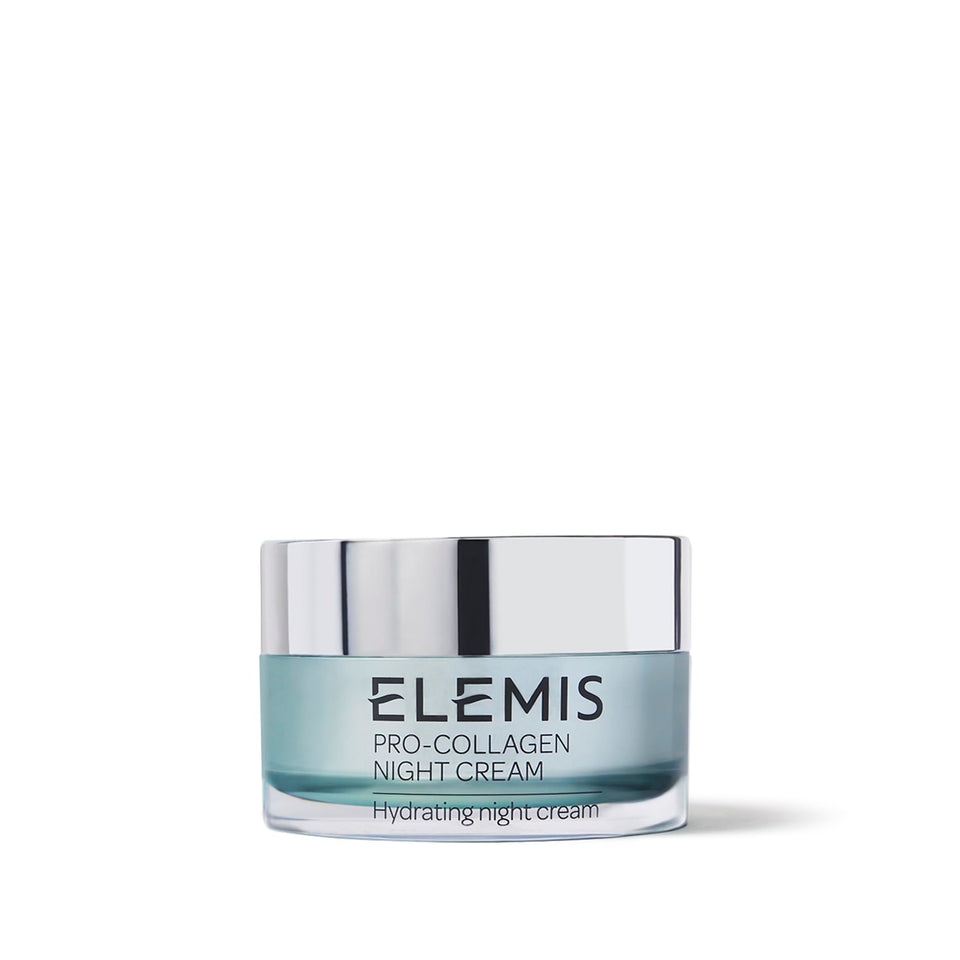 ELEMIS Pro-Collagen Night Cream bottle with overnight hydration.