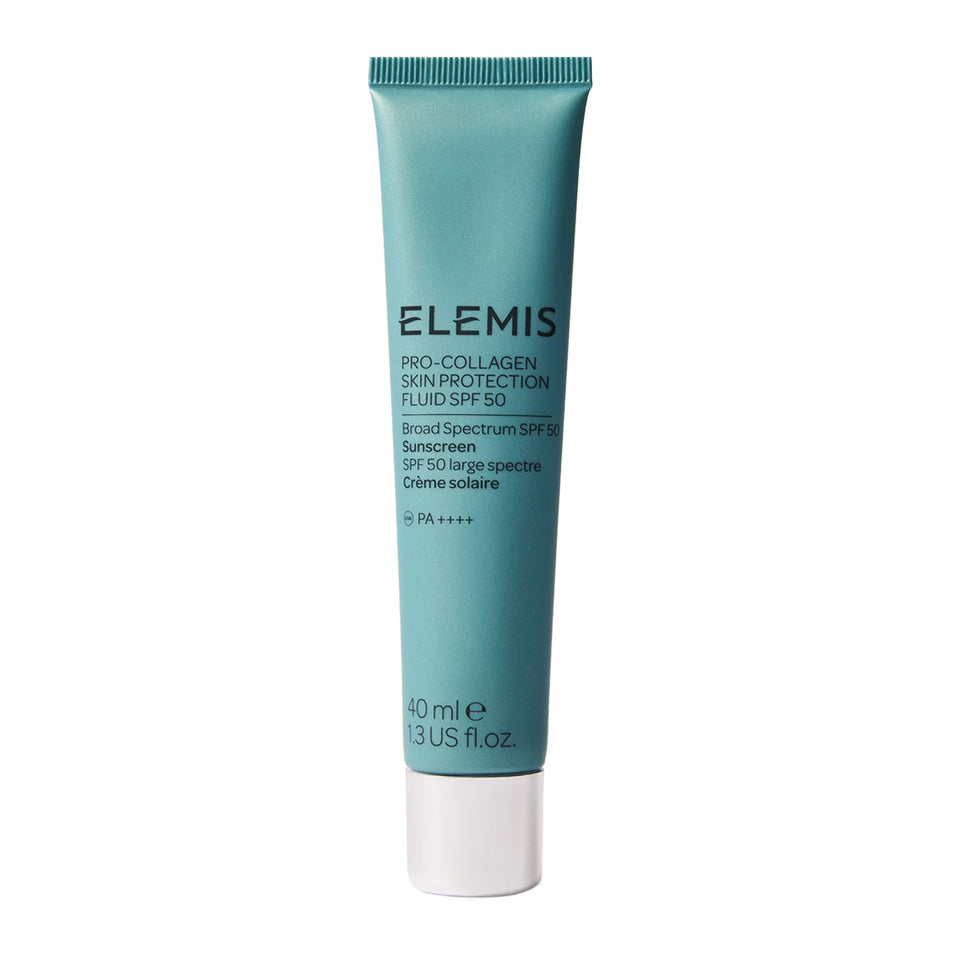 Elemis Pro-Collagen Skin Protection Fluid SPF 50 front view for daily sun protection.