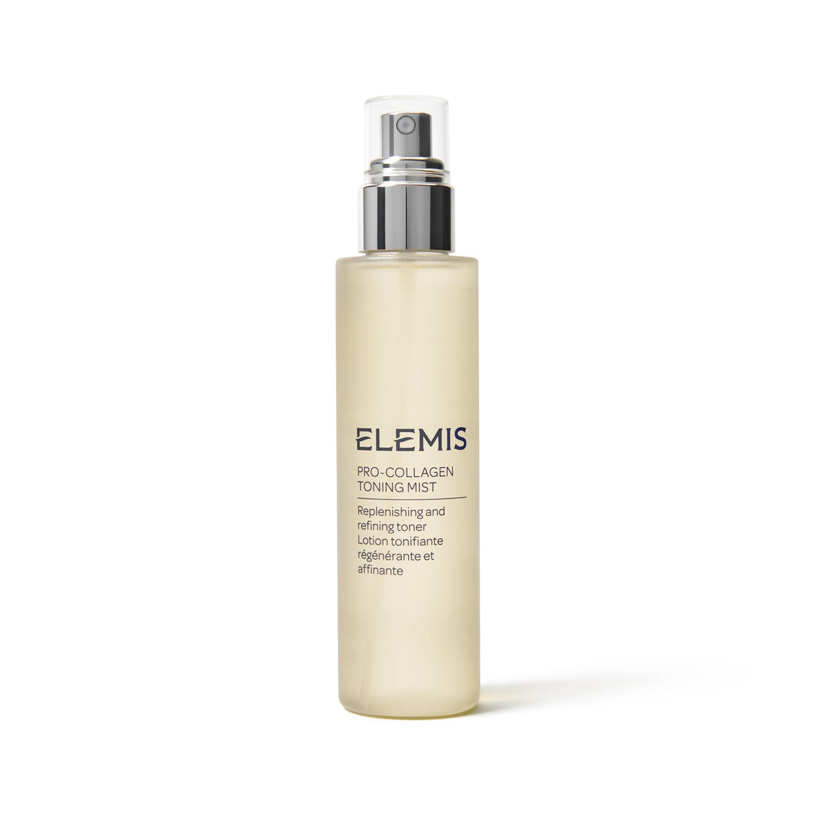 Elemis Pro-Collagen Toning Mist bottle close-up ready to prep skin