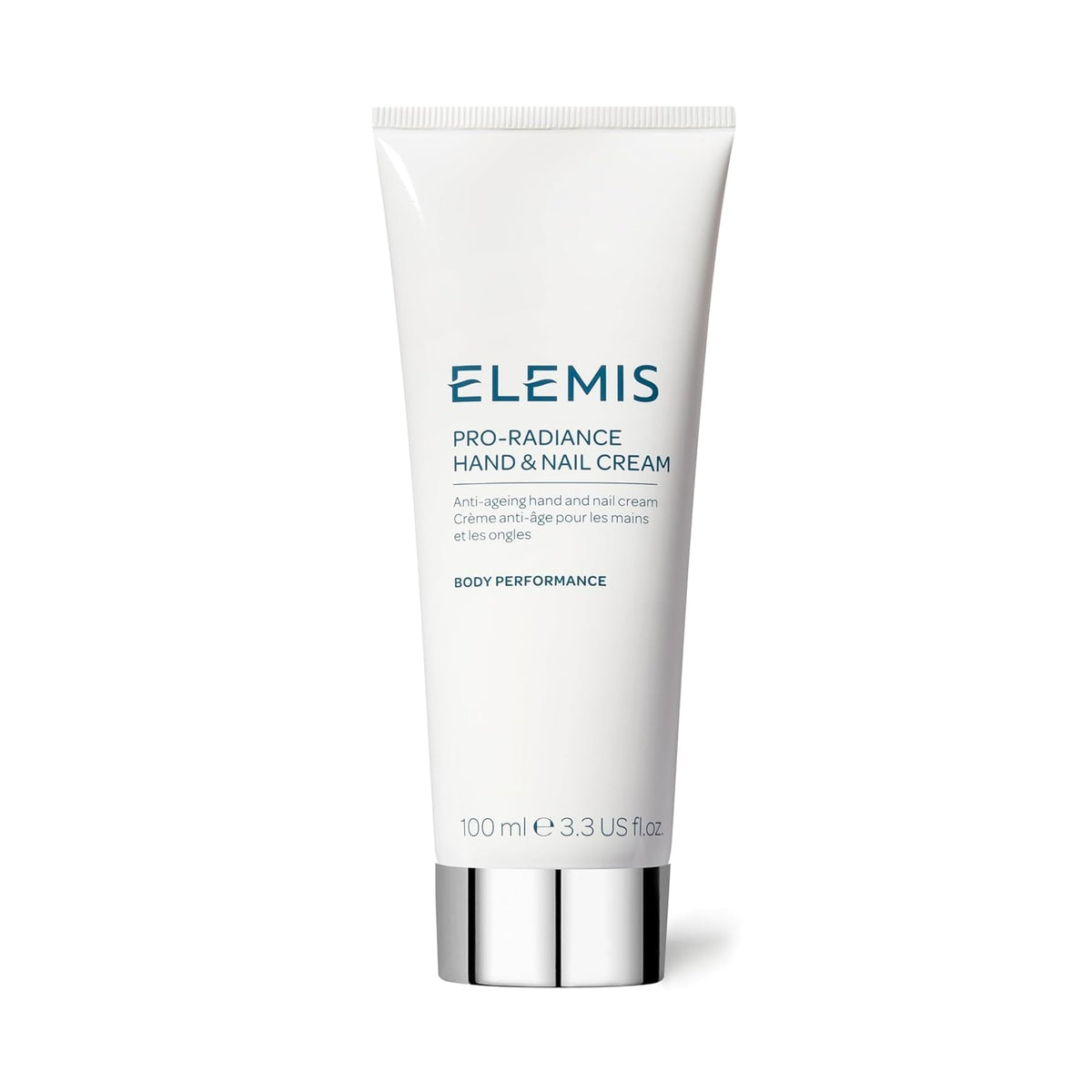 Elemis Pro-Radiance Hand Cream packaging close-up for luxurious hand care