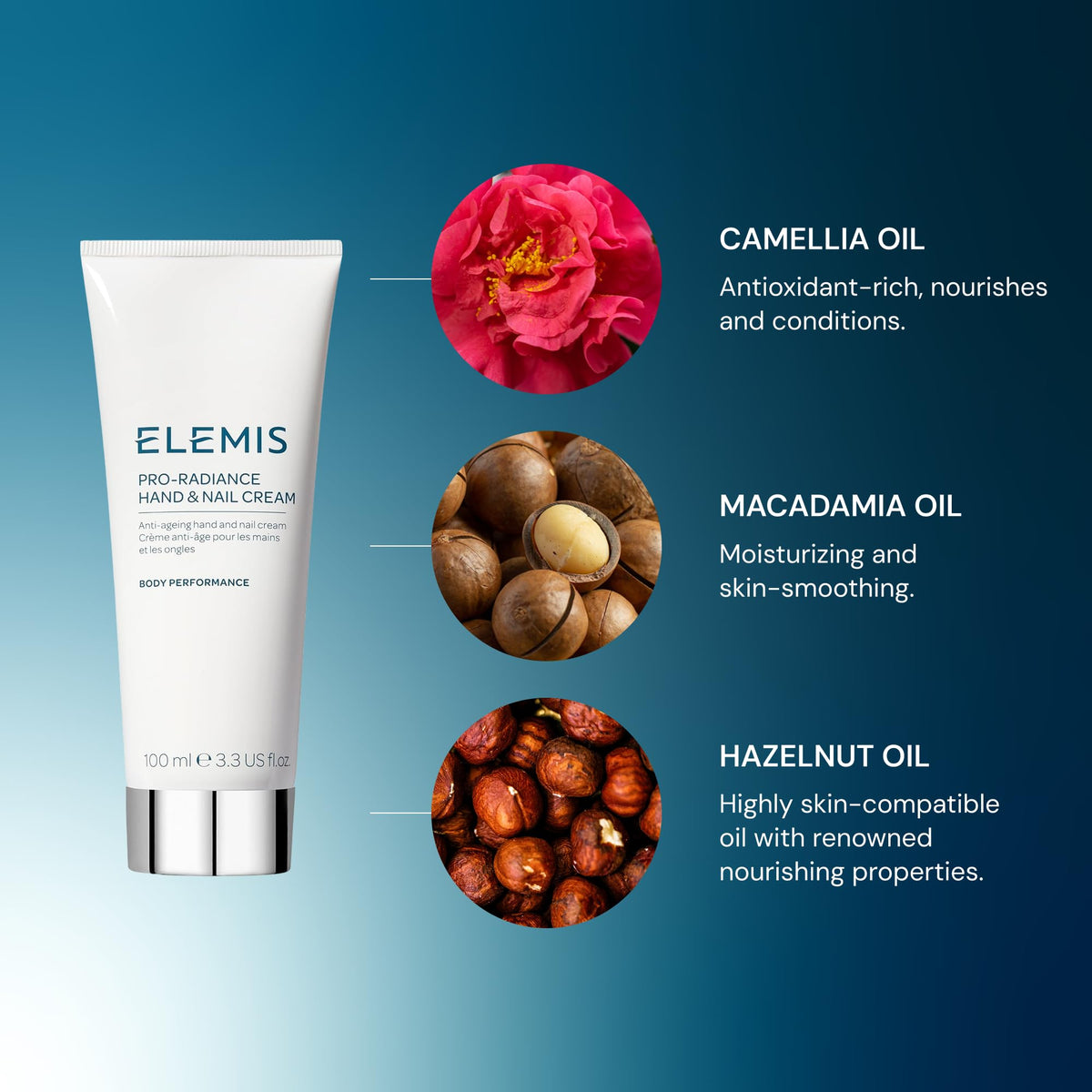Hands after application show smooth, hydrated skin with Pro-Radiance