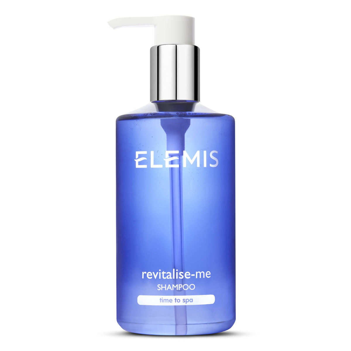 Elemis Revitalize-Me Shampoo bottle with thyme-basil aroma for a refreshing cleanse.