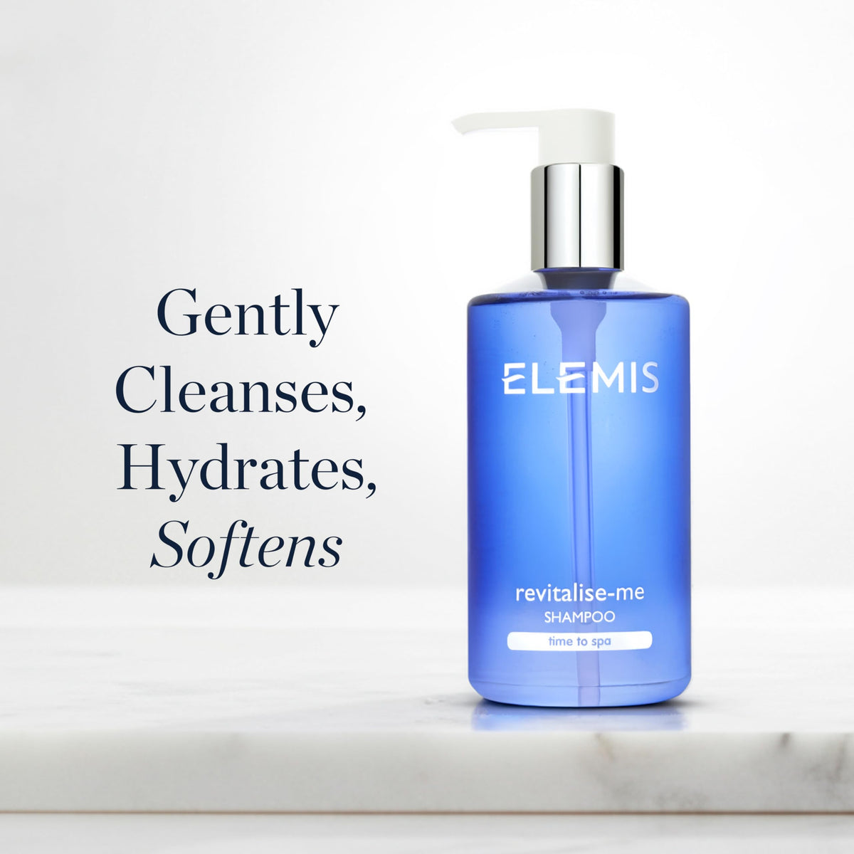 Elemis Revitalize-Me Shampoo foam lather demonstrates moisturizing wash for everyday use.