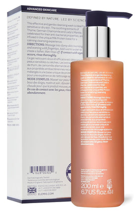 Elemis Sensitive Cleansing Wash ingredients thyme chamomile and lady's mantle for soothing aromas
